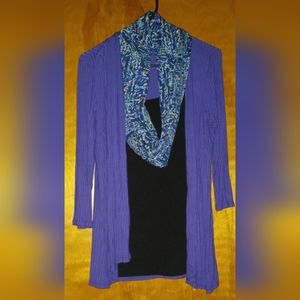 Ladies Notations Brand Jacket with inner Shirt & Scarf Size Small